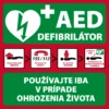 AED tabuľa prvej pomoci k AED defibrilátoru