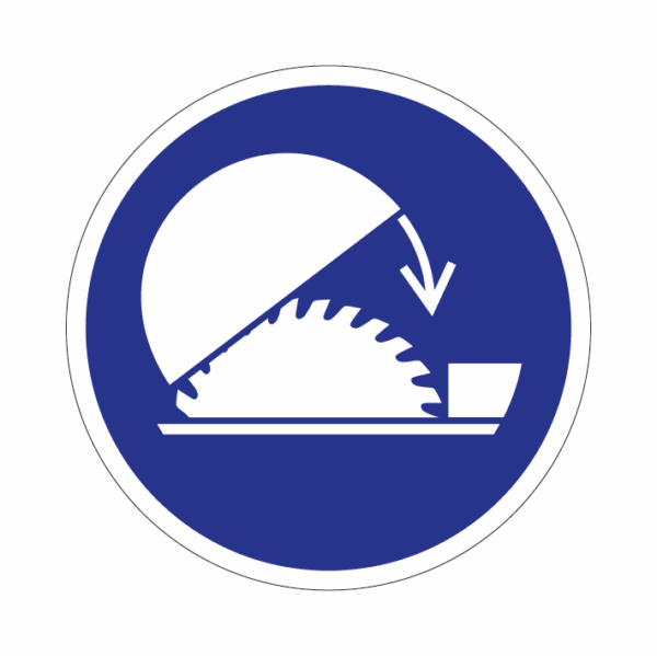 ISO M031 Použite ochranný kryt stolovej píly