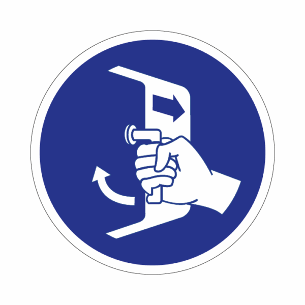 ISO M037 Zatvorte a zaistite poklopy v poradí spúšťania