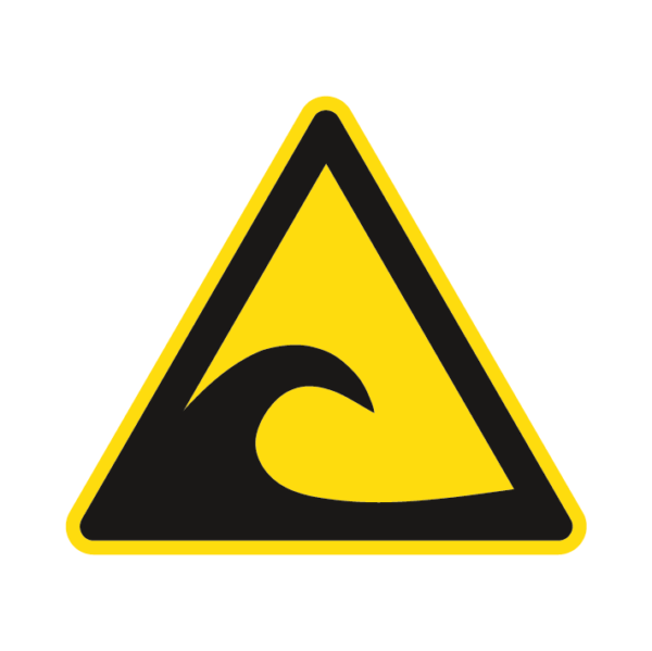 ISO W056 Nebezpečná zóna cunami