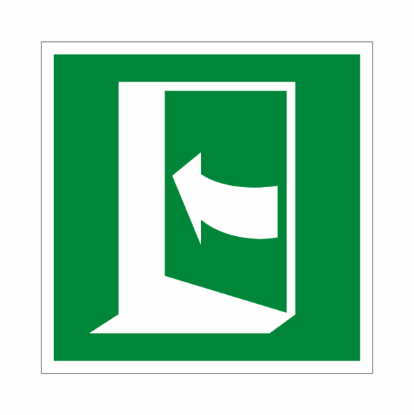 ISO E022 Dvere otvorte zatlačením vľavo