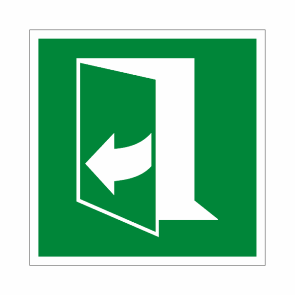 ISO E058 Dvere otvorte potiahnutím za pravú stranu