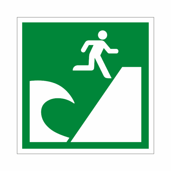 ISO E062 Oblasť evakuácie pred cunami