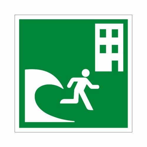 ISO E063 Budova evakuácie pred cunami