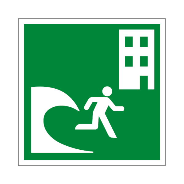 ISO E063 Budova evakuácie pred cunami