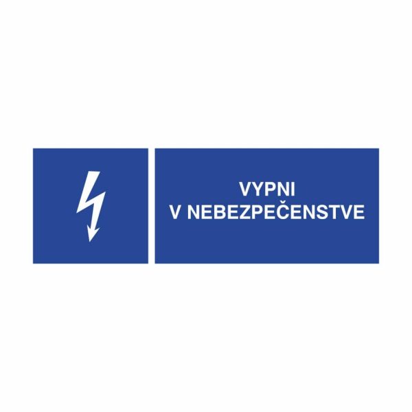 05 - Vypni v nebezpečenstve - elektrotechnická značka