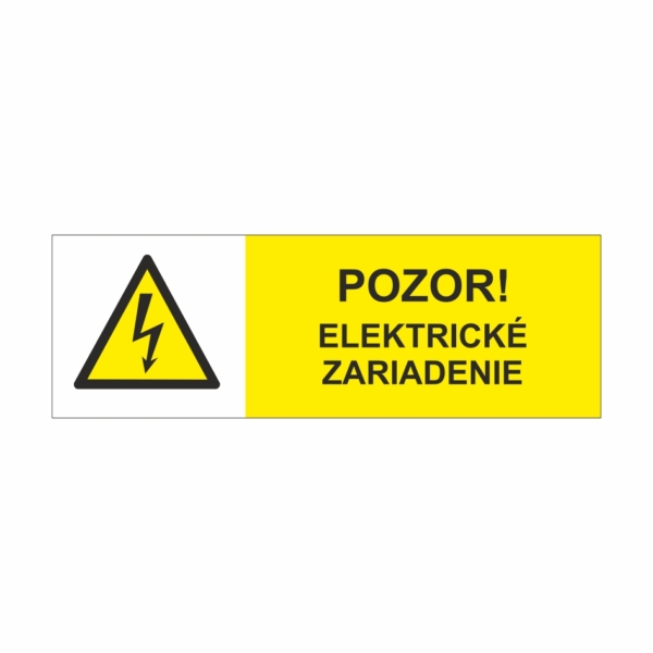 23 Pozor elektrické zariadenie - označovacia elektrotechnická značka