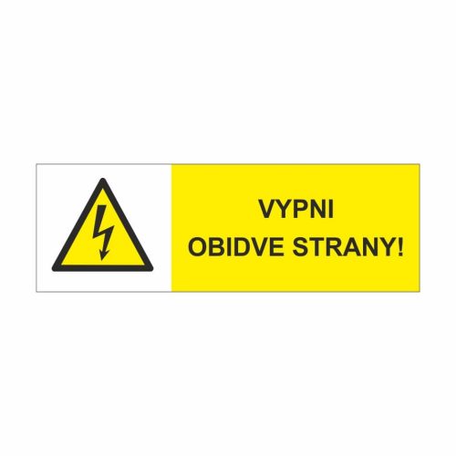 41 Vypni obidve strany - označovacia elektrotechnická značka