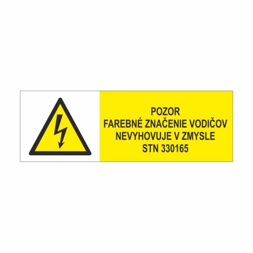 46 Farebné značenie nie je podľa STN - označovacia elektrotechnická značka
