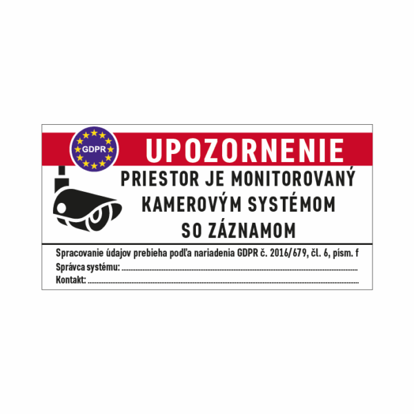 Kamerový systém GDPR Kamerový systém GDPR