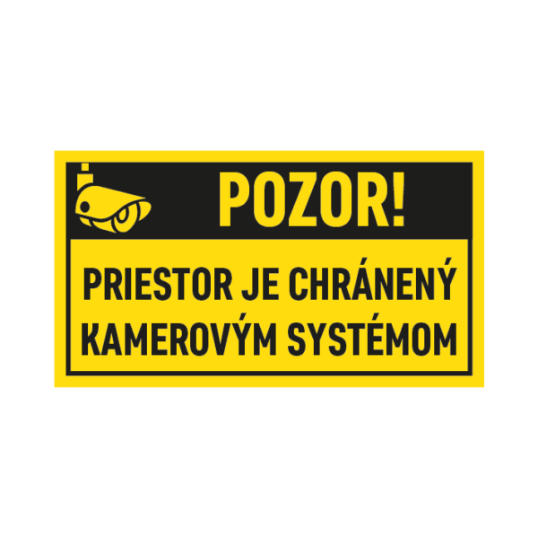 Priestor je chránený kamerovým systémom Priestor je chránený kamerovým systémom