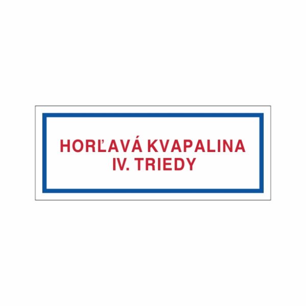 Horľavá kvapalina IV. triedy - textová značka M13