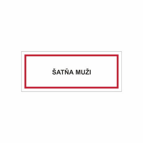 Šatňa muži - textová značka M38