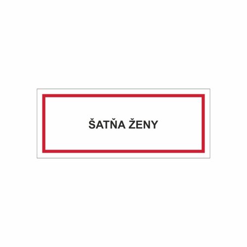 Šatňa ženy - textová značka M39