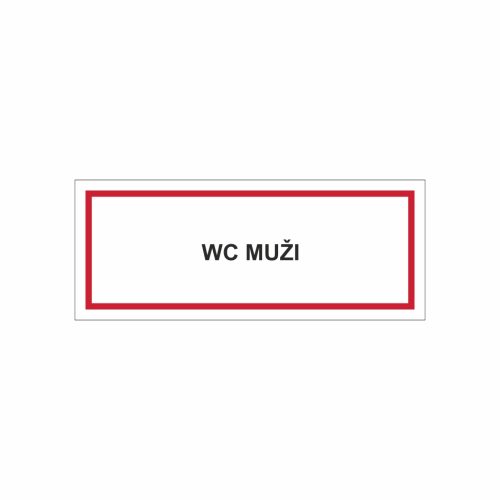 WC muži - textová značka M40