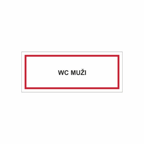 WC muži - textová značka M40