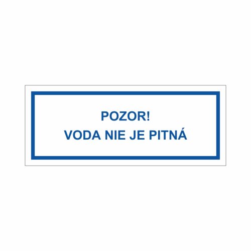 Pozor! Voda nie je pitná - textová značka M47
