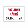 Požiarna nádrž s objemom