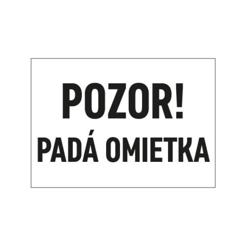 Pozor padá omietka