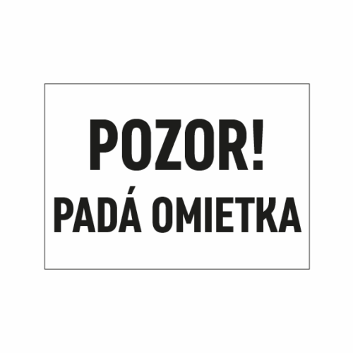 Pozor padá omietka