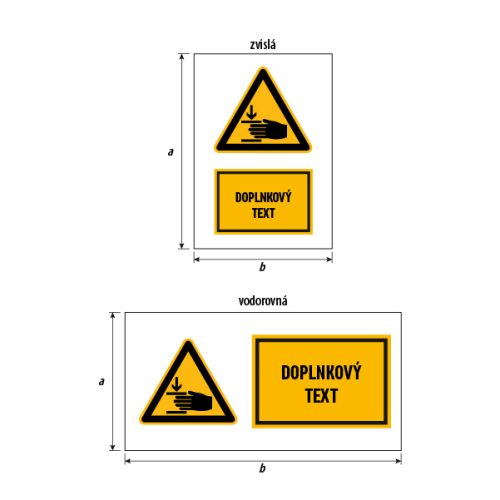 Pozor nebezpečenstvo poranenia ruky